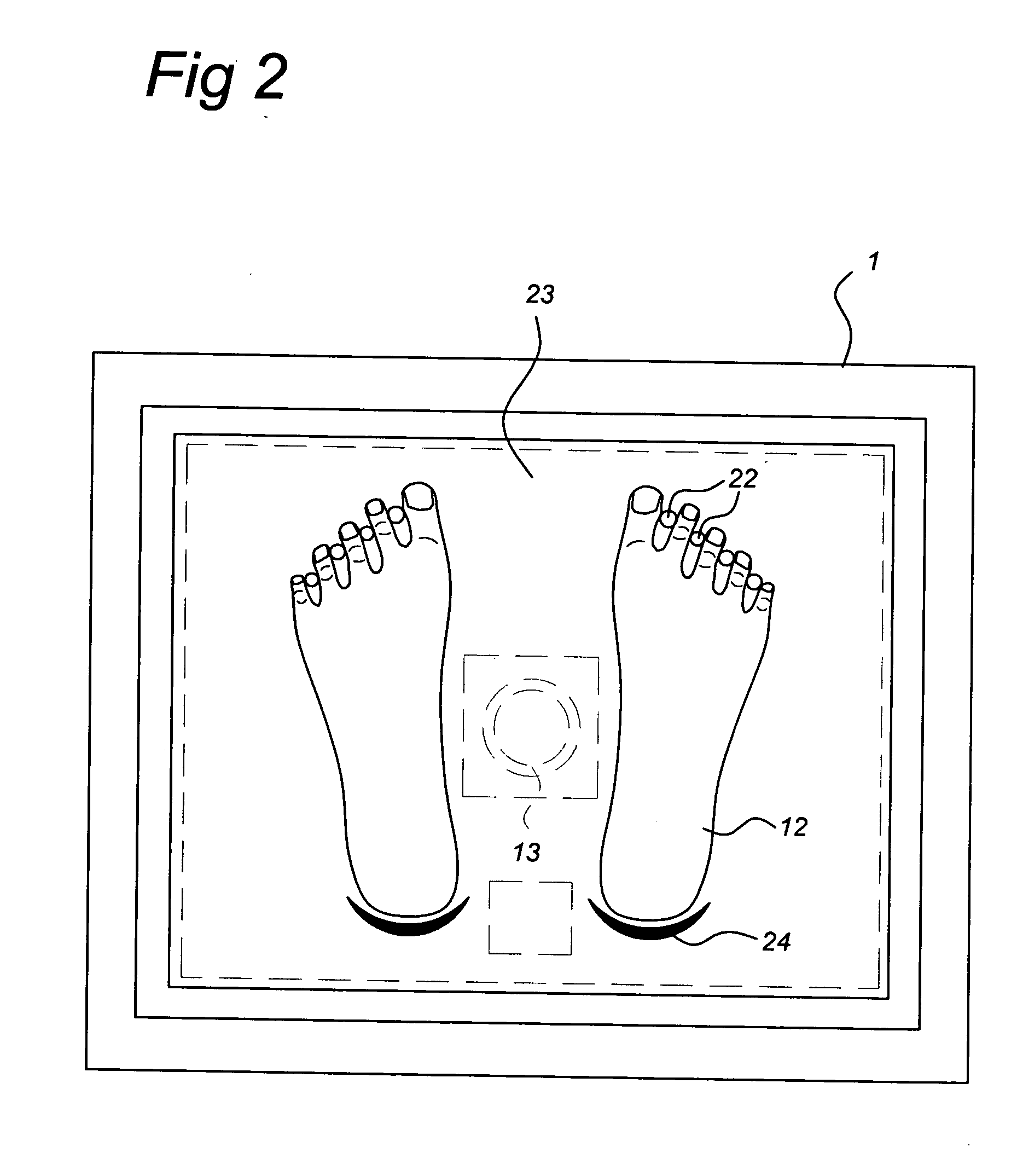 Device and method for examining a diabetic foot