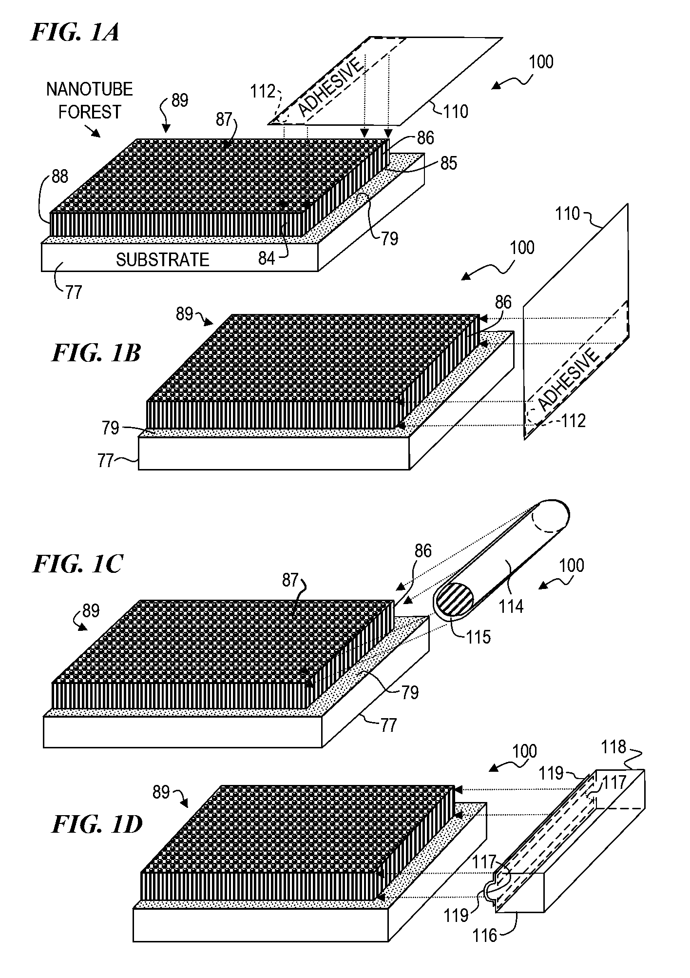Apparatus and method for growing fullerene nanotube forests, and forming nanotube films, threads and composite structures therefrom