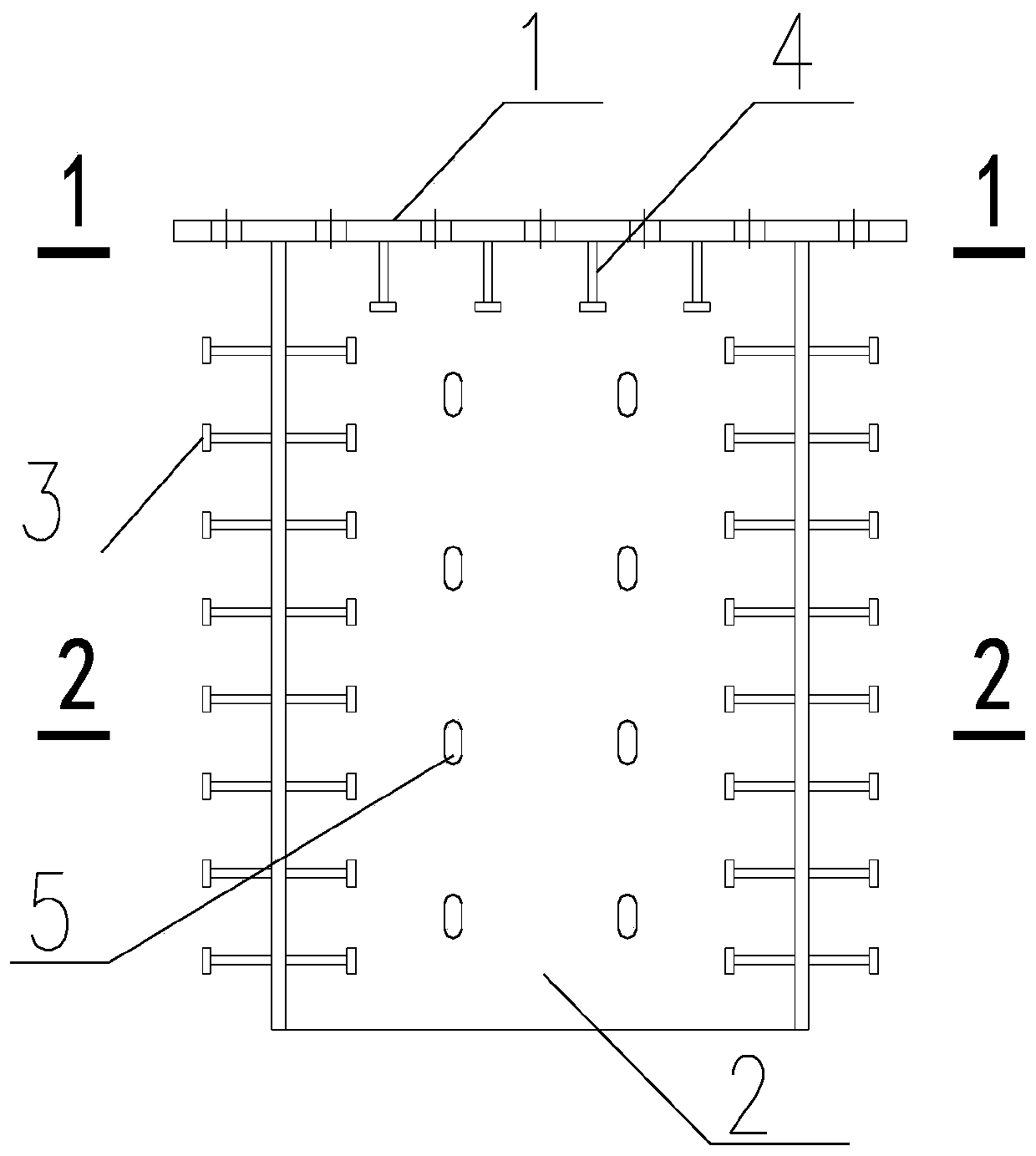 Wall type shear damper embedded part and construction method thereof