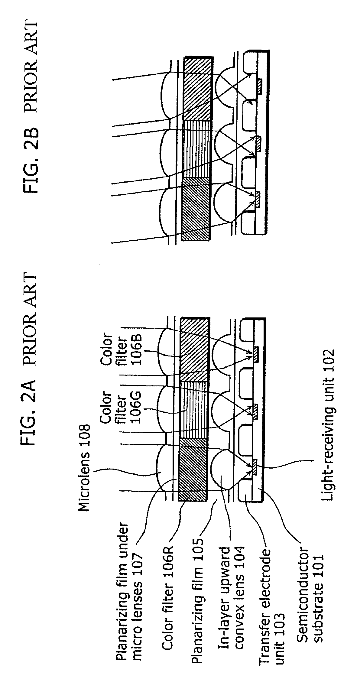 Solid-state imaging device having characteristic color unit depending on color, manufacturing method thereof and camera