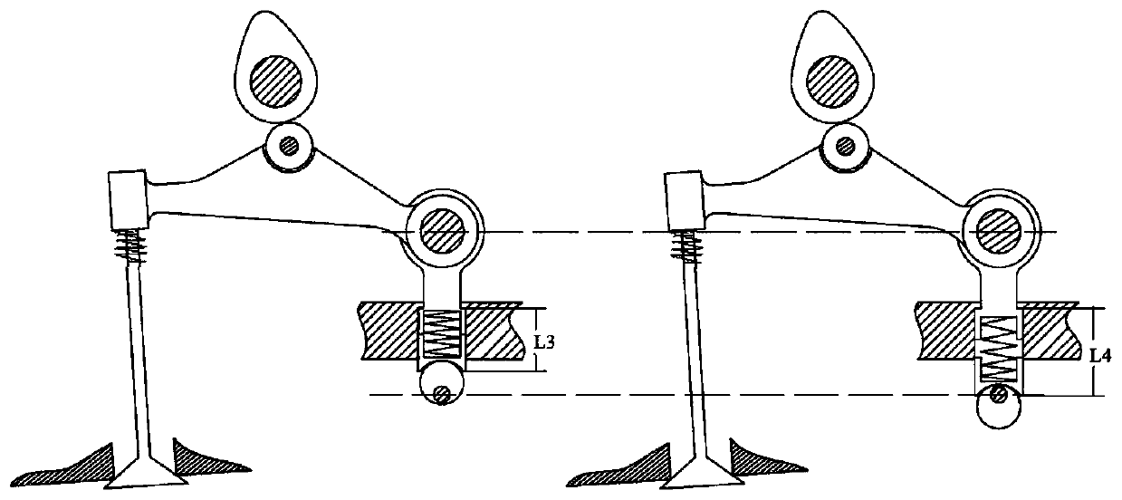 Continuous variable-lift device, engine and automobile