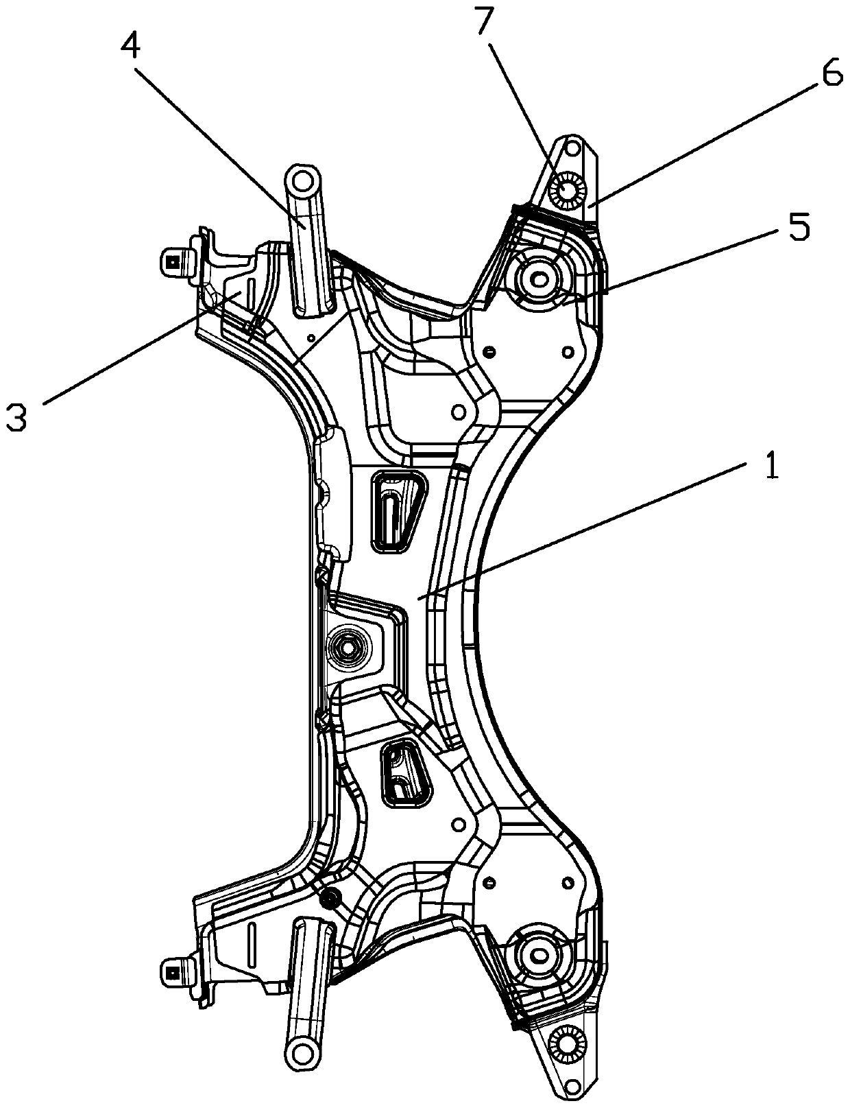 Automobile front subframe assembly