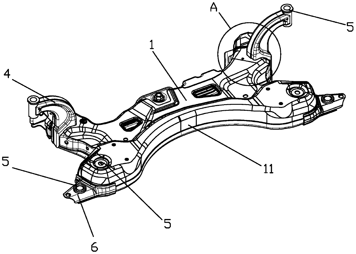 Automobile front subframe assembly