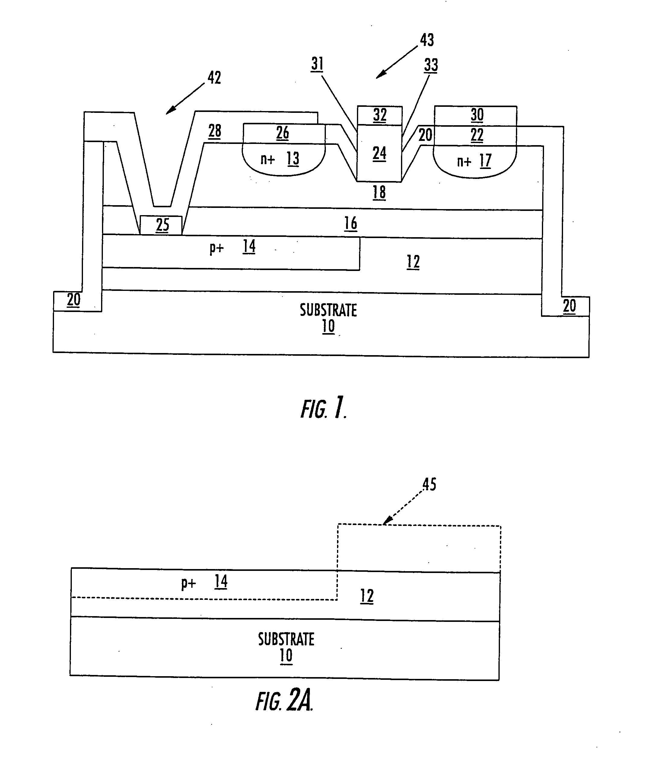 Transistors having buried p-type layers beneath the source region and methods of fabricating the same