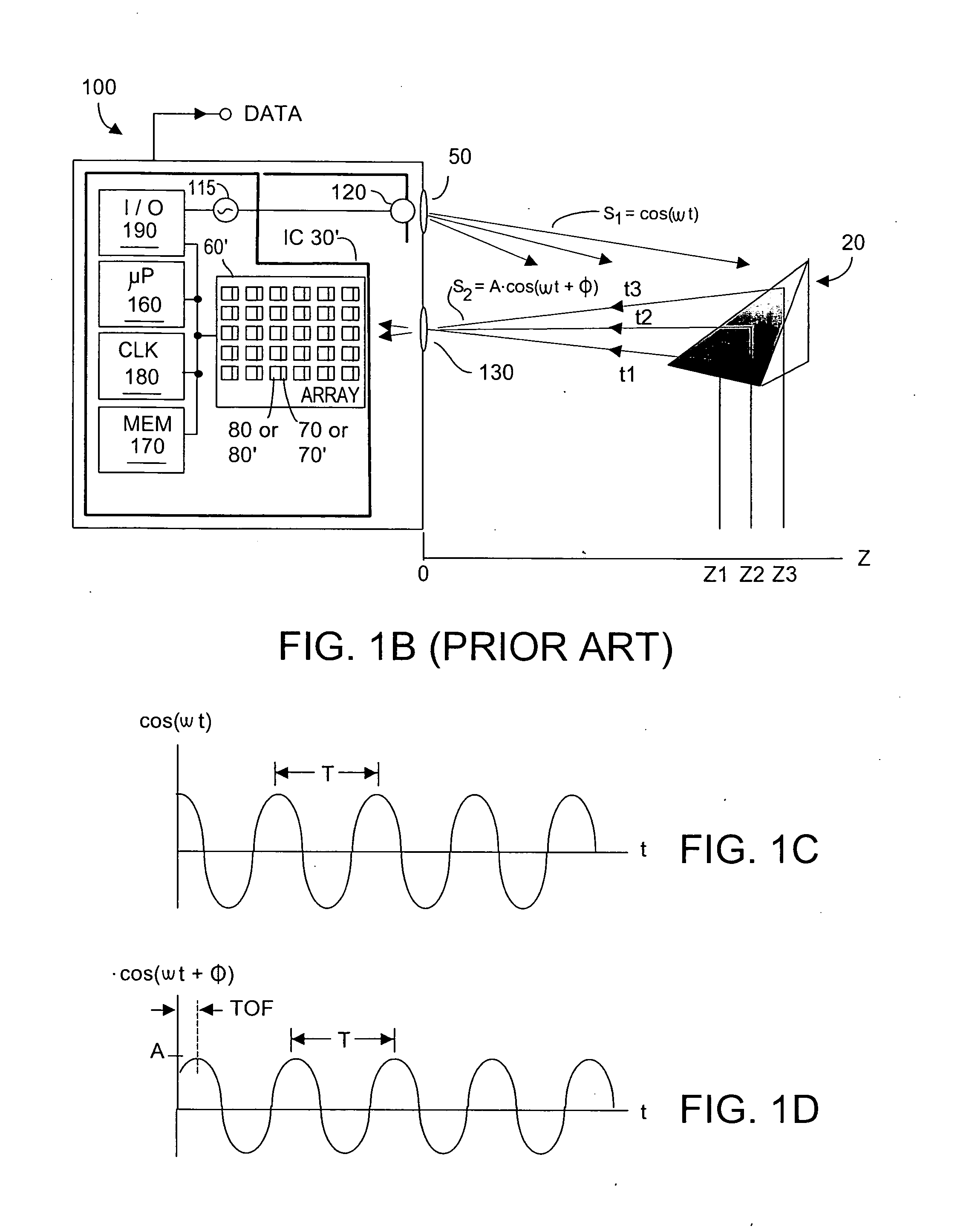 Method and system to enhance differential dynamic range and signal/noise in CMOS range finding systems using differential sensors