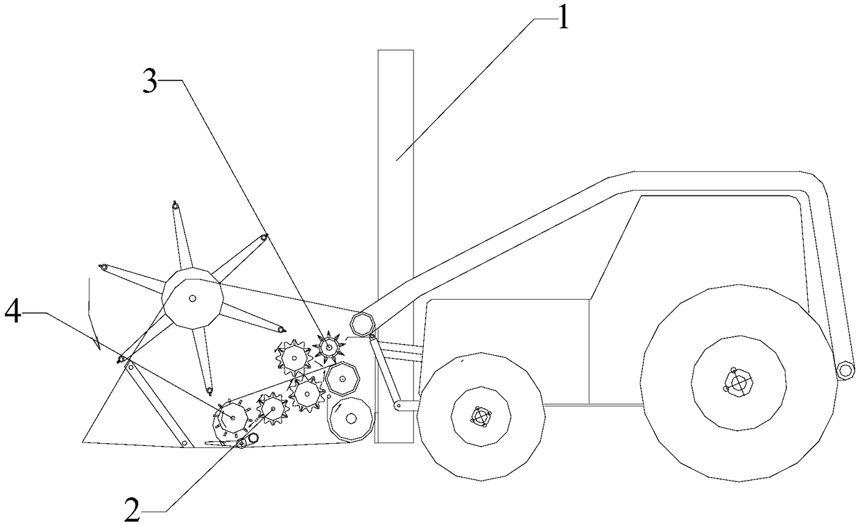 Crop straw roll cutting operation mechanism