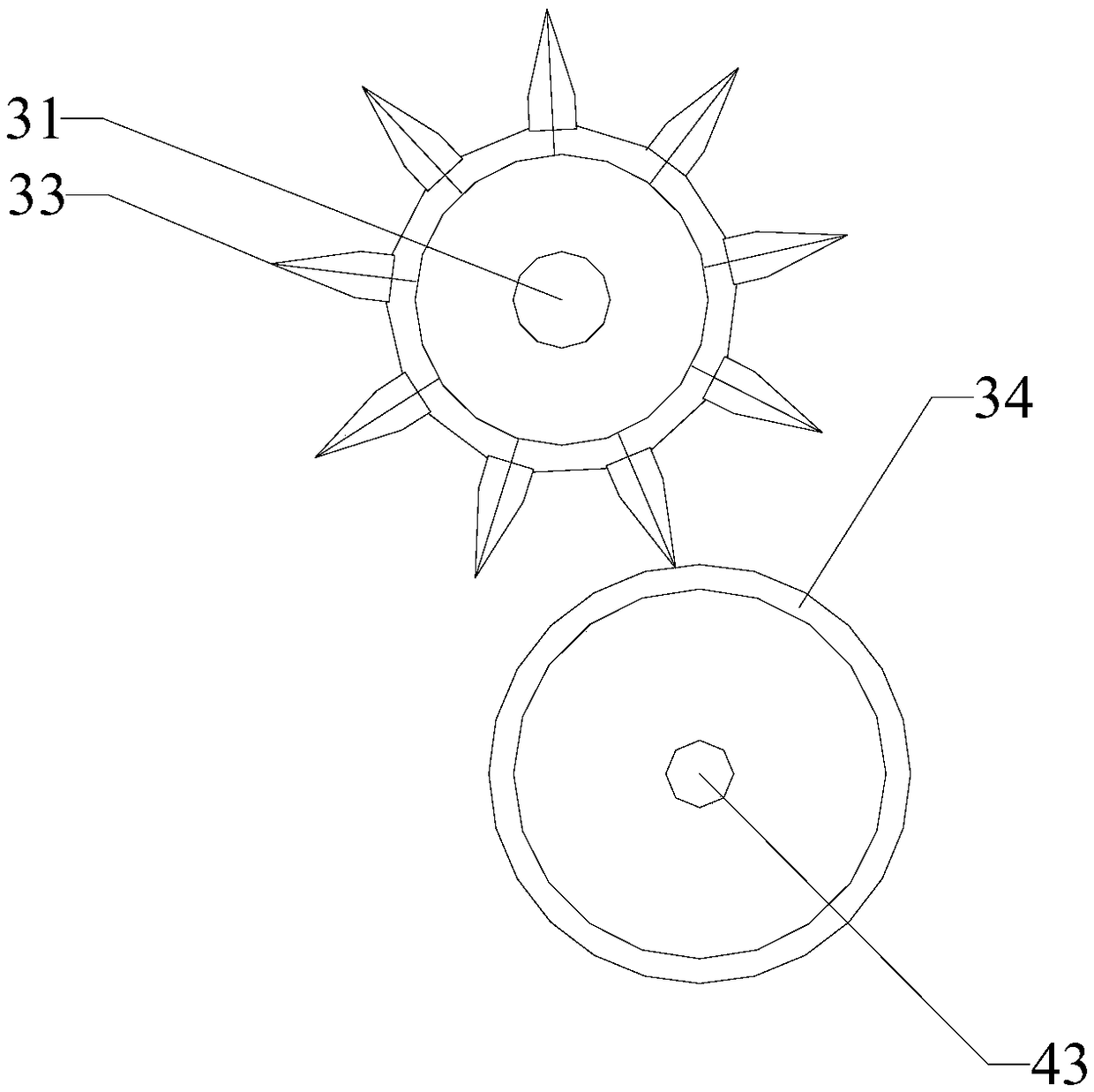 Crop straw roll cutting operation mechanism