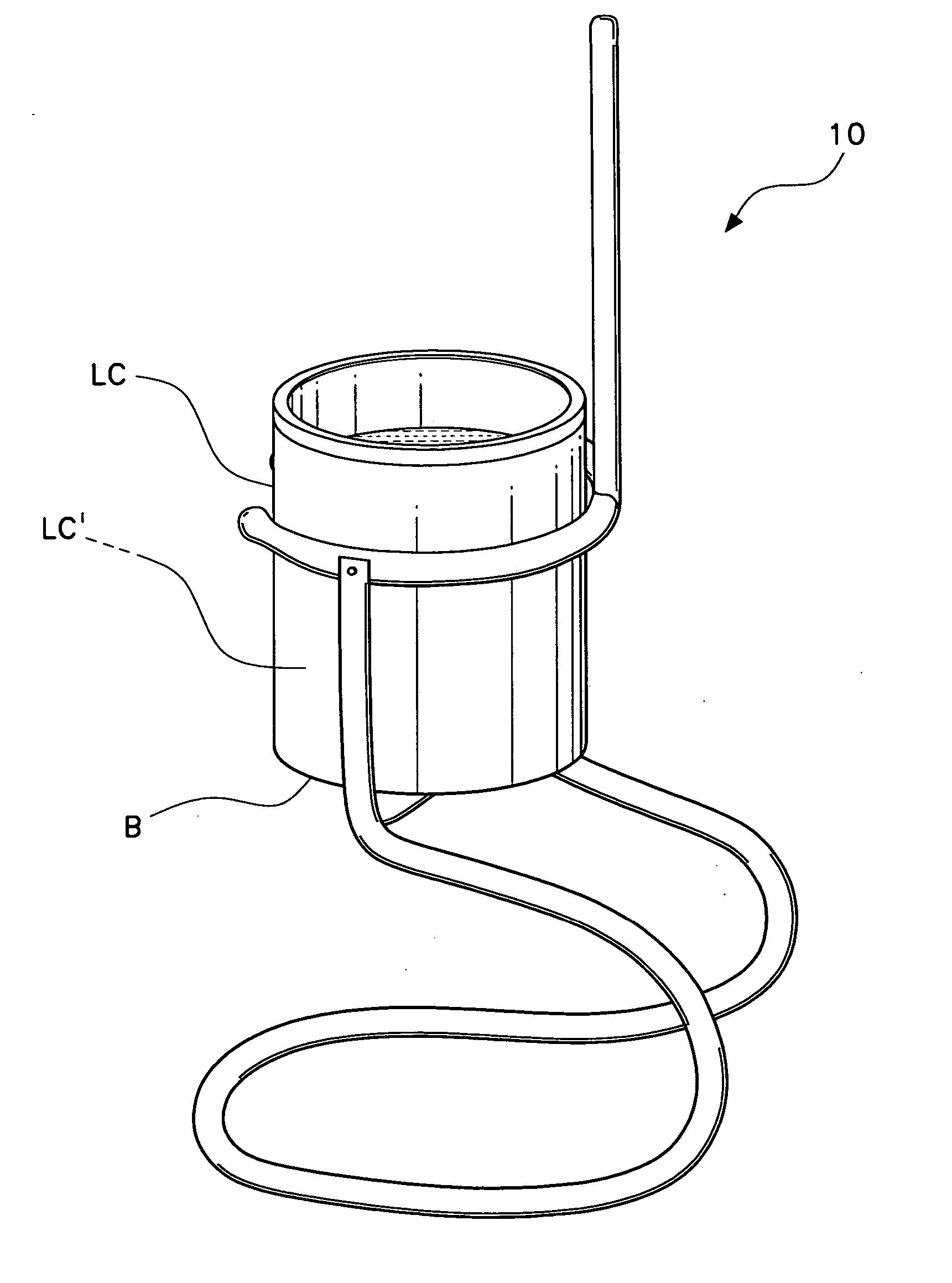 Tiltable pouring stand for a liquid container