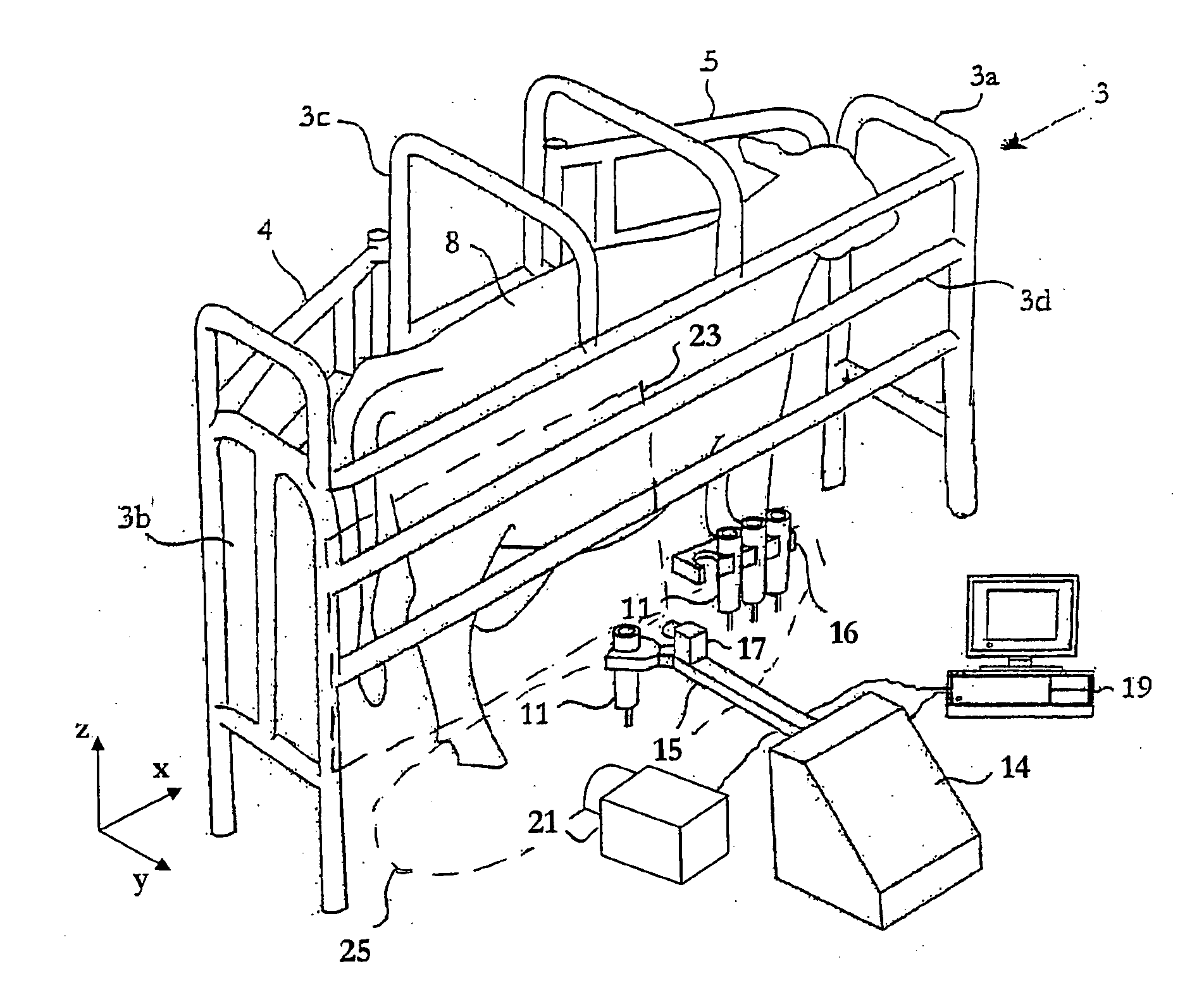 Arrangement and Method for Visual Detection in a Milking System
