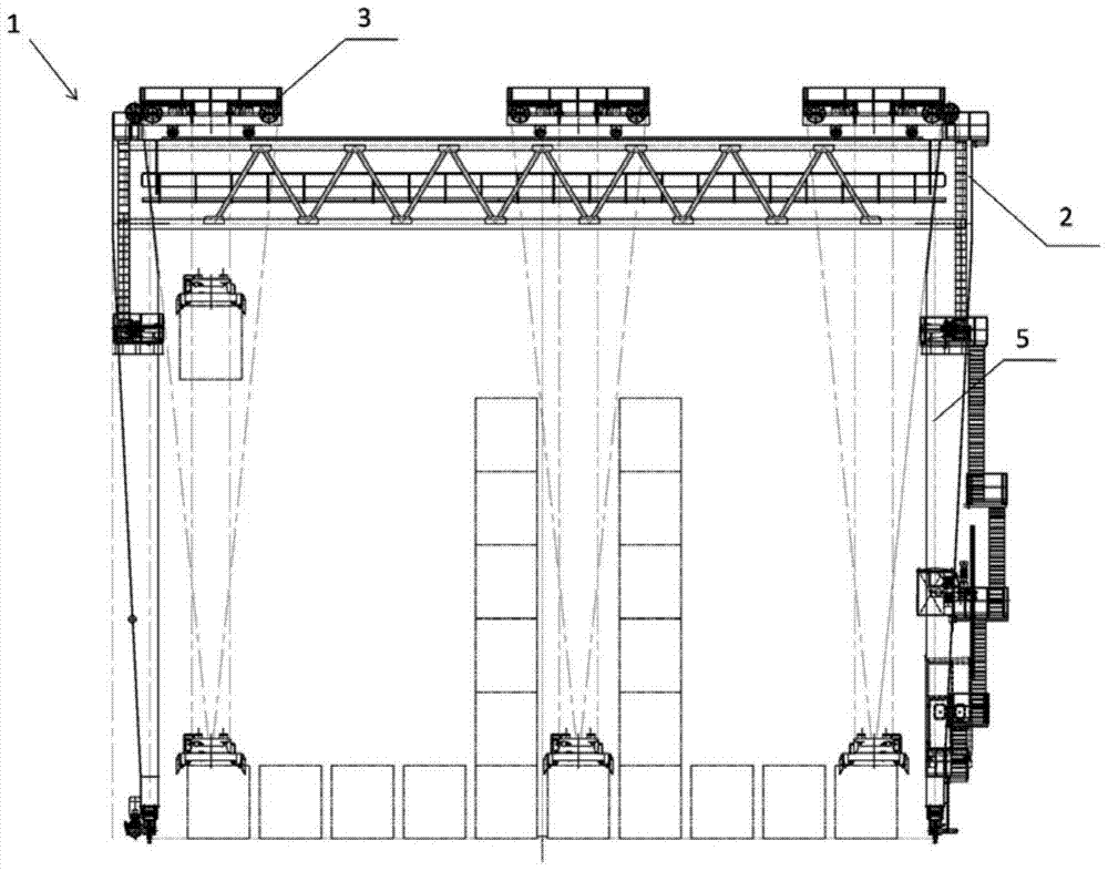 Differential Rail Container Crane