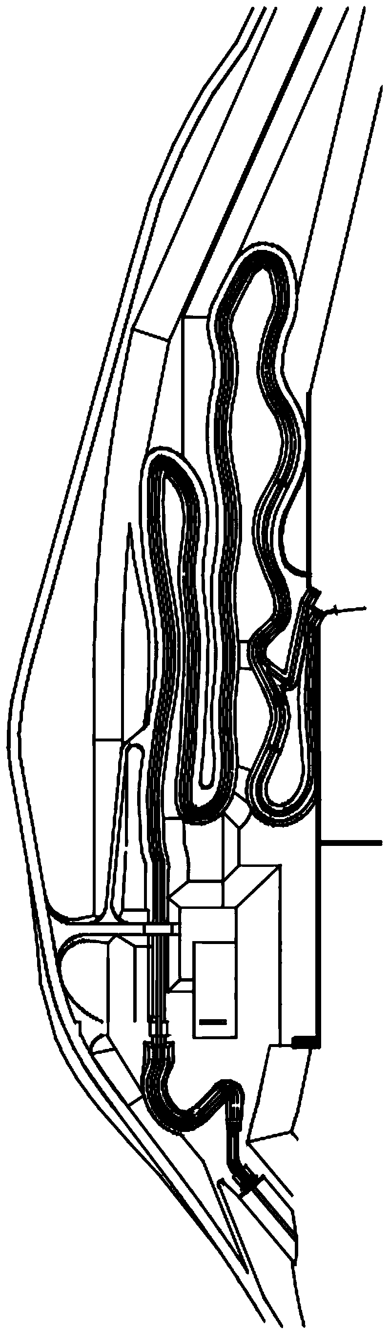 Imitation natural ecological fishway and construction method thereof