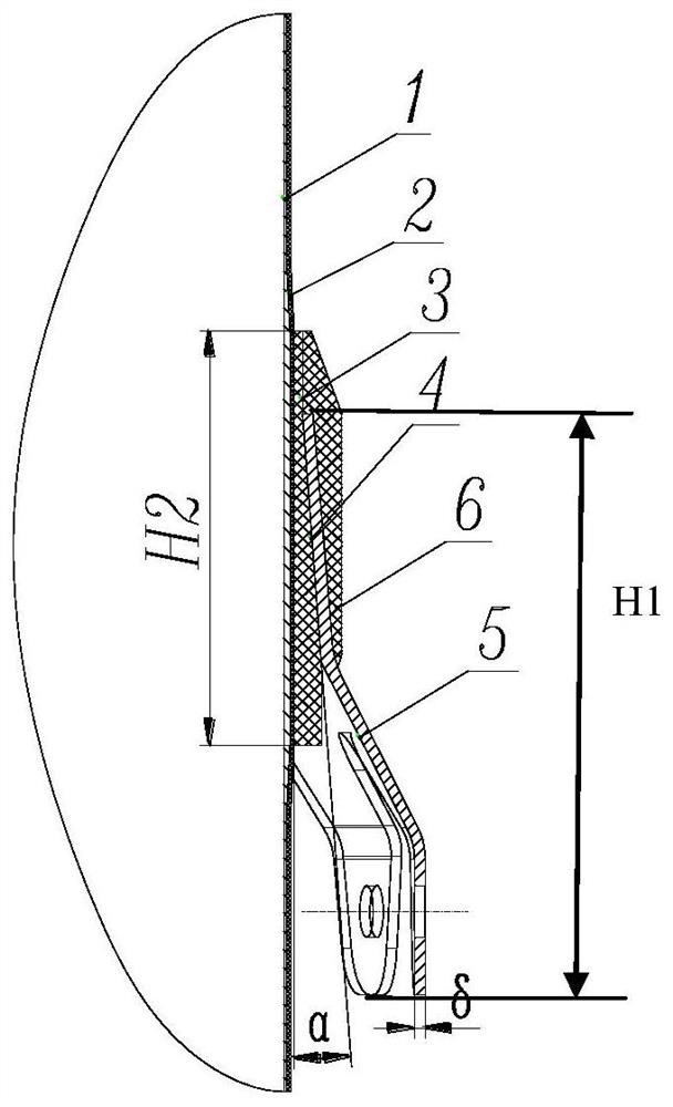 A kind of propellant tank skirt mounting structure and manufacturing method thereof