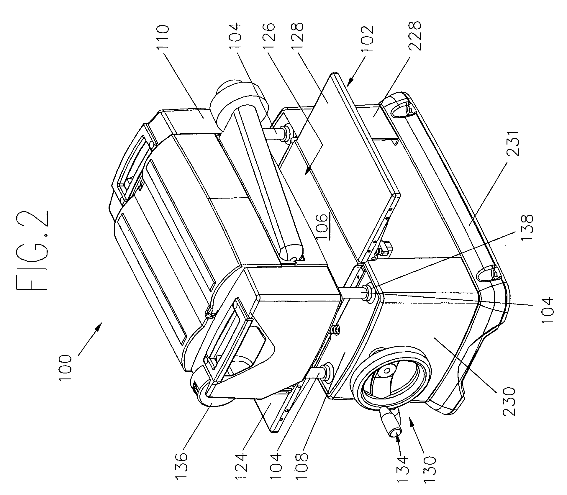 Planer with carriage locking mechanism