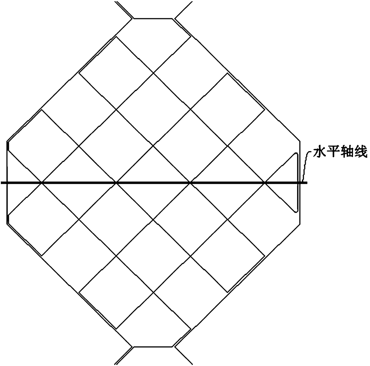 Touch screen laser spliced pattern structure and etching wiring method thereof