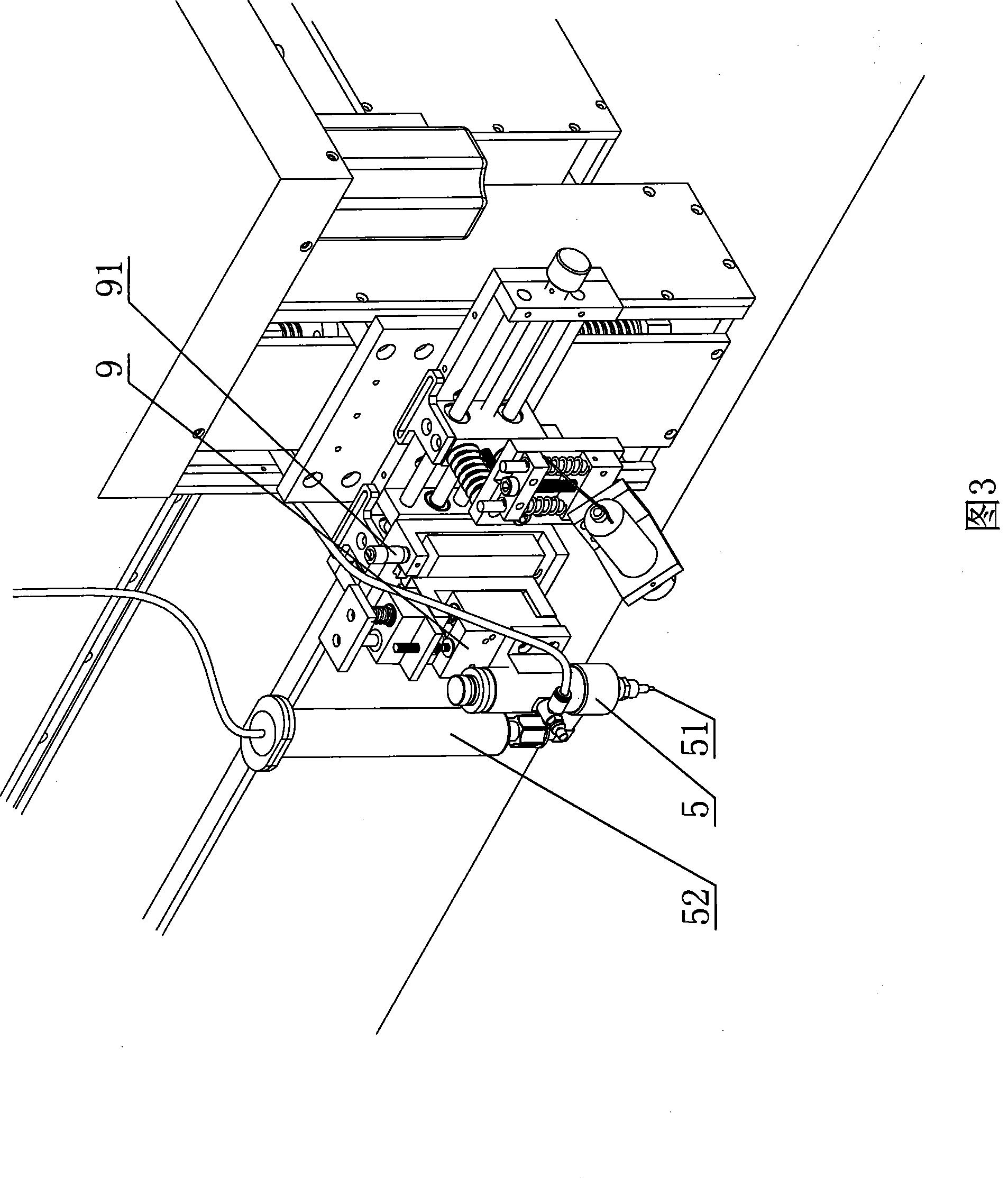 LCD cade-port gum dispersing device and method