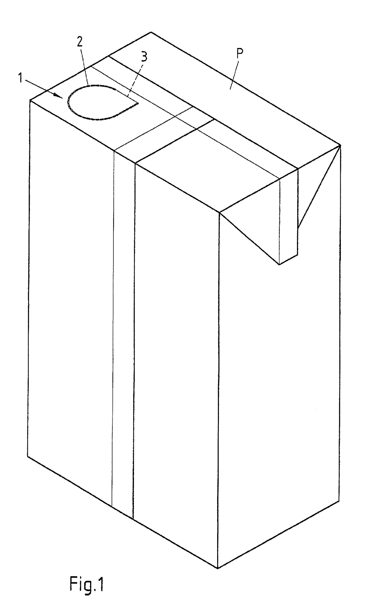 Composite pack having a pouring element, and blank for producing such pack