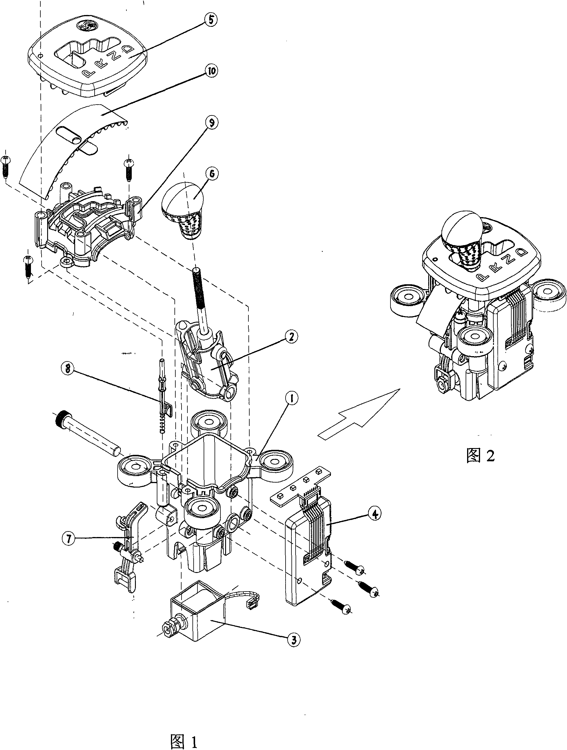 Automobile electronic automatic gear changer