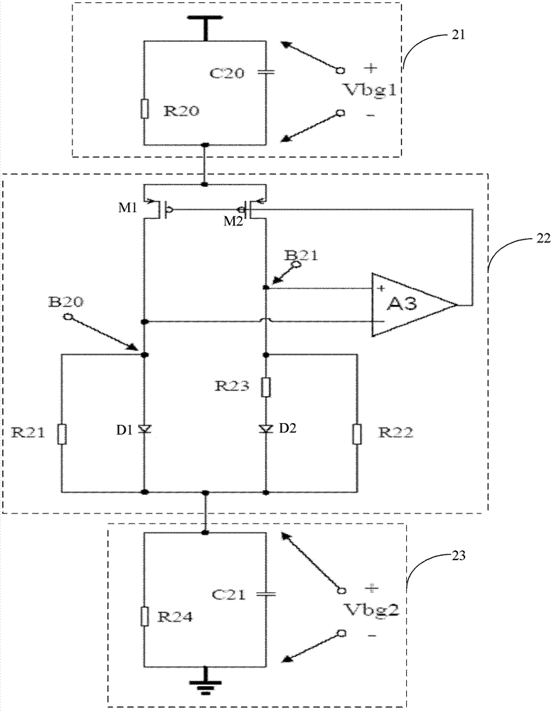 Band gap reference circuit, power protection circuit and power supply