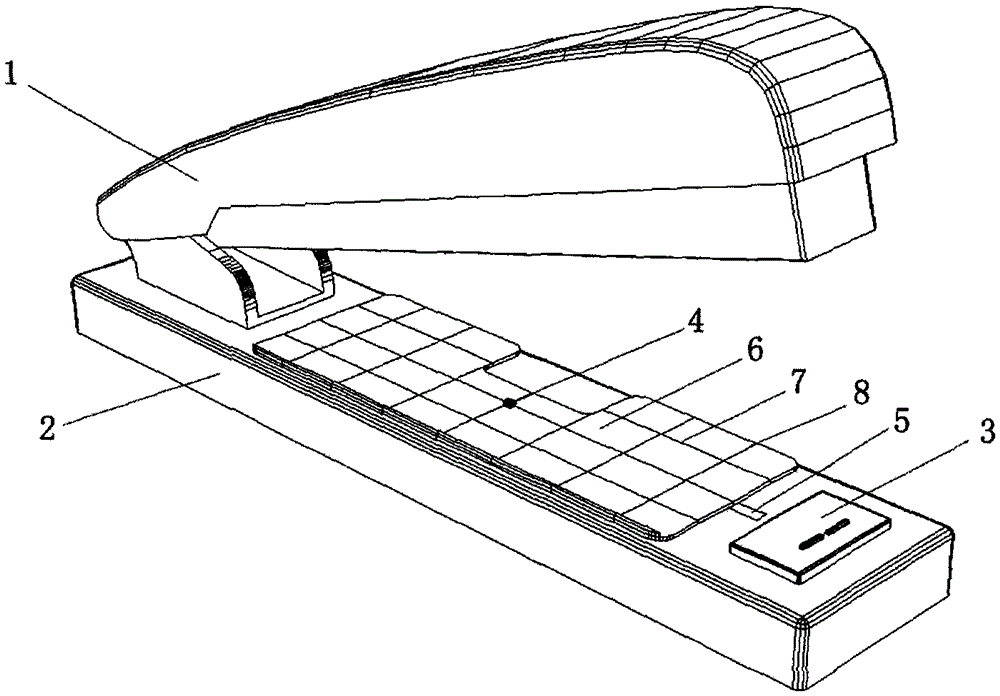 A stapler with a binding ruler