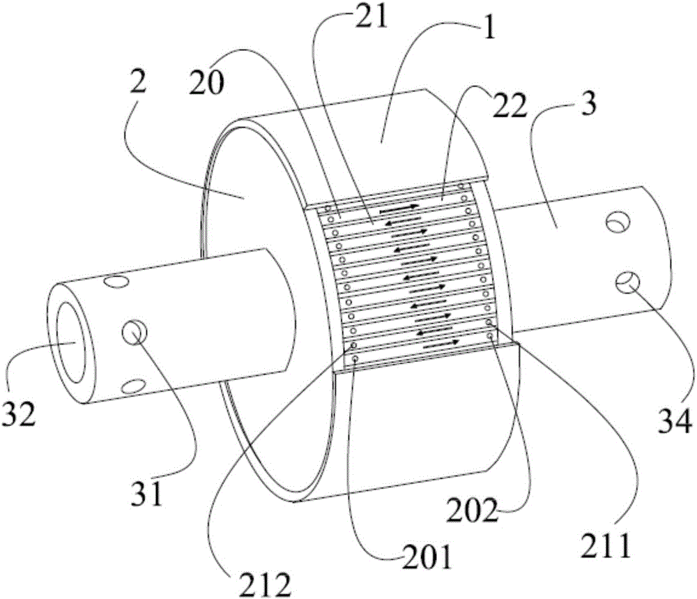 Uniform-cooling cooling roller device and method for amorphous strip preparing