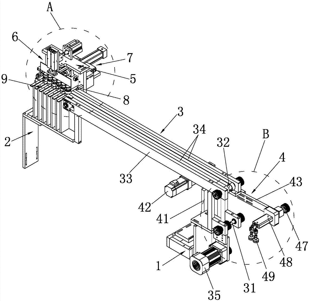 Device for automatically conveying pump head