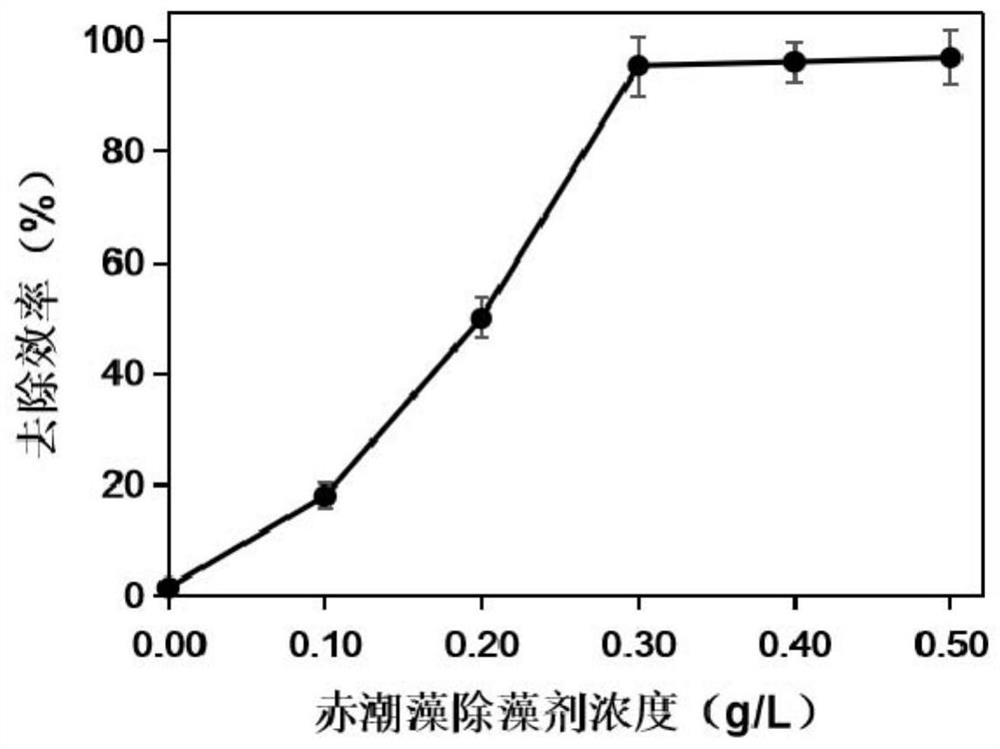 Red tide algae algicide based on persulfate oxidation modified nano-cellulose and application of red tide algae algicide