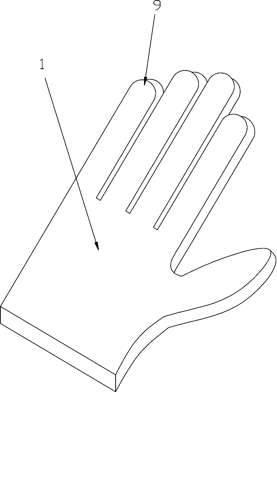 Ventilative rubber gloves