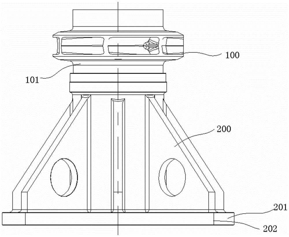 Processing method of integral closed double-suction impeller of main feed water pump