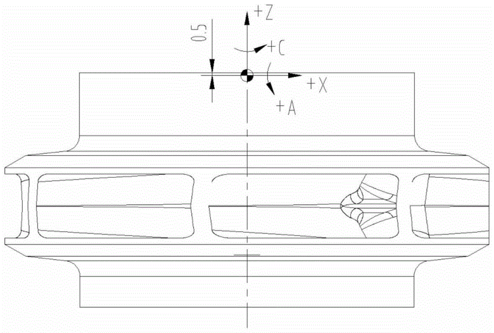 Processing method of integral closed double-suction impeller of main feed water pump