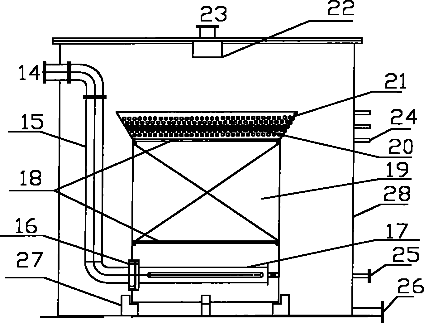 Treatment method for stinky waste gas discharged by storage tank