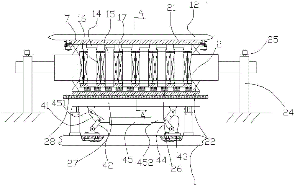 Magnetic table of rotary screen printing machine