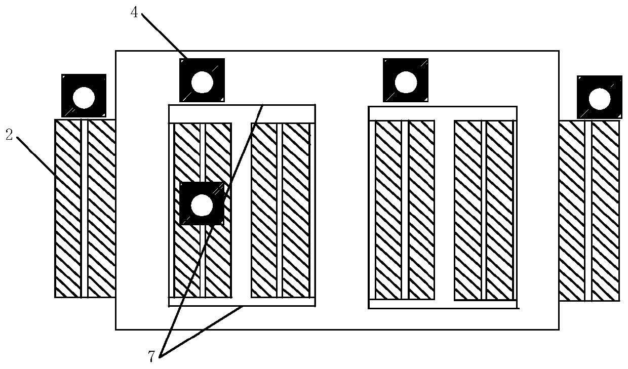 Method and system for measuring leakage magnetic field between phases of transformer windings