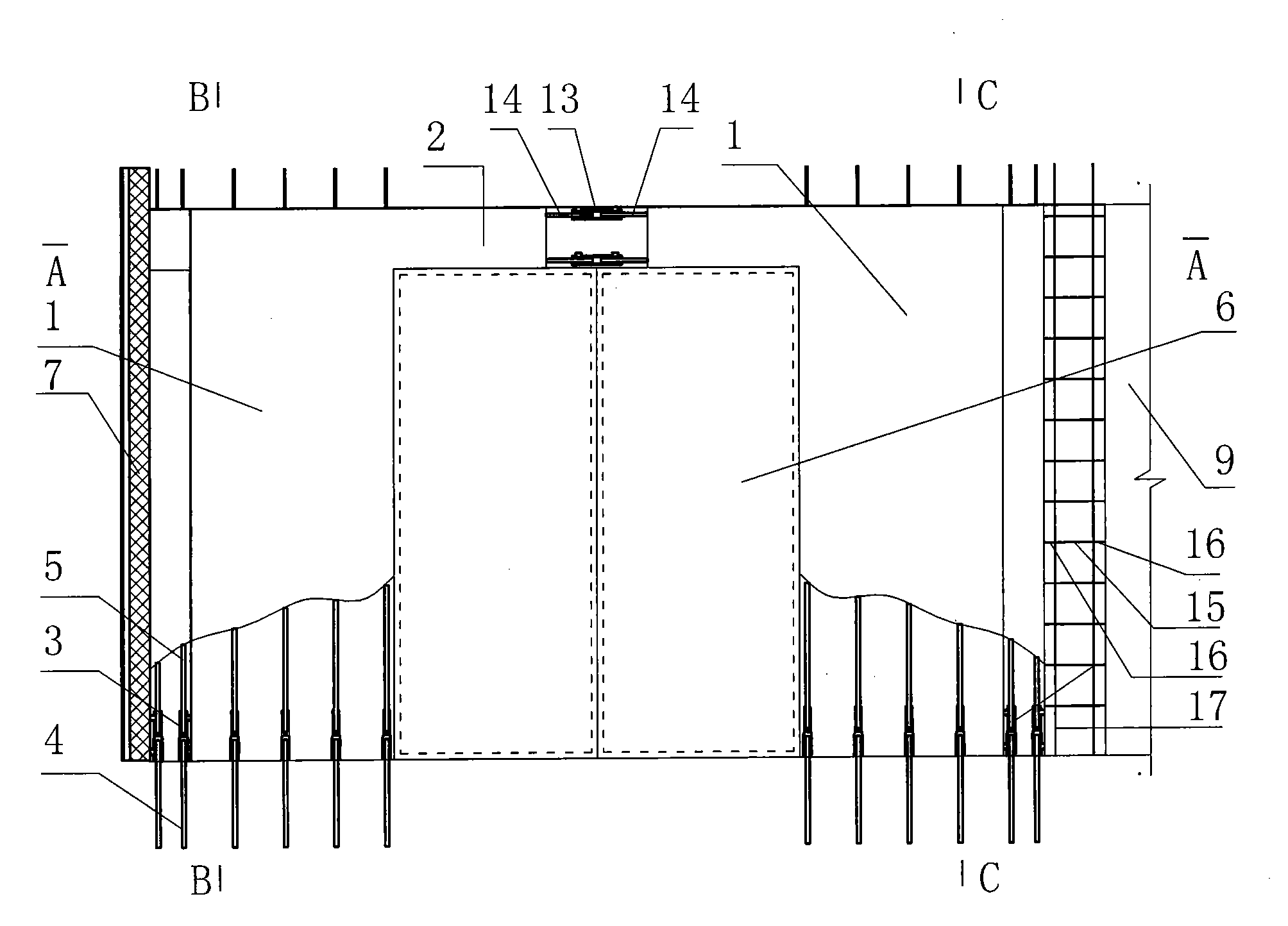 Precast concrete short-pier shear wall with infilling wall panel and connecting method thereof
