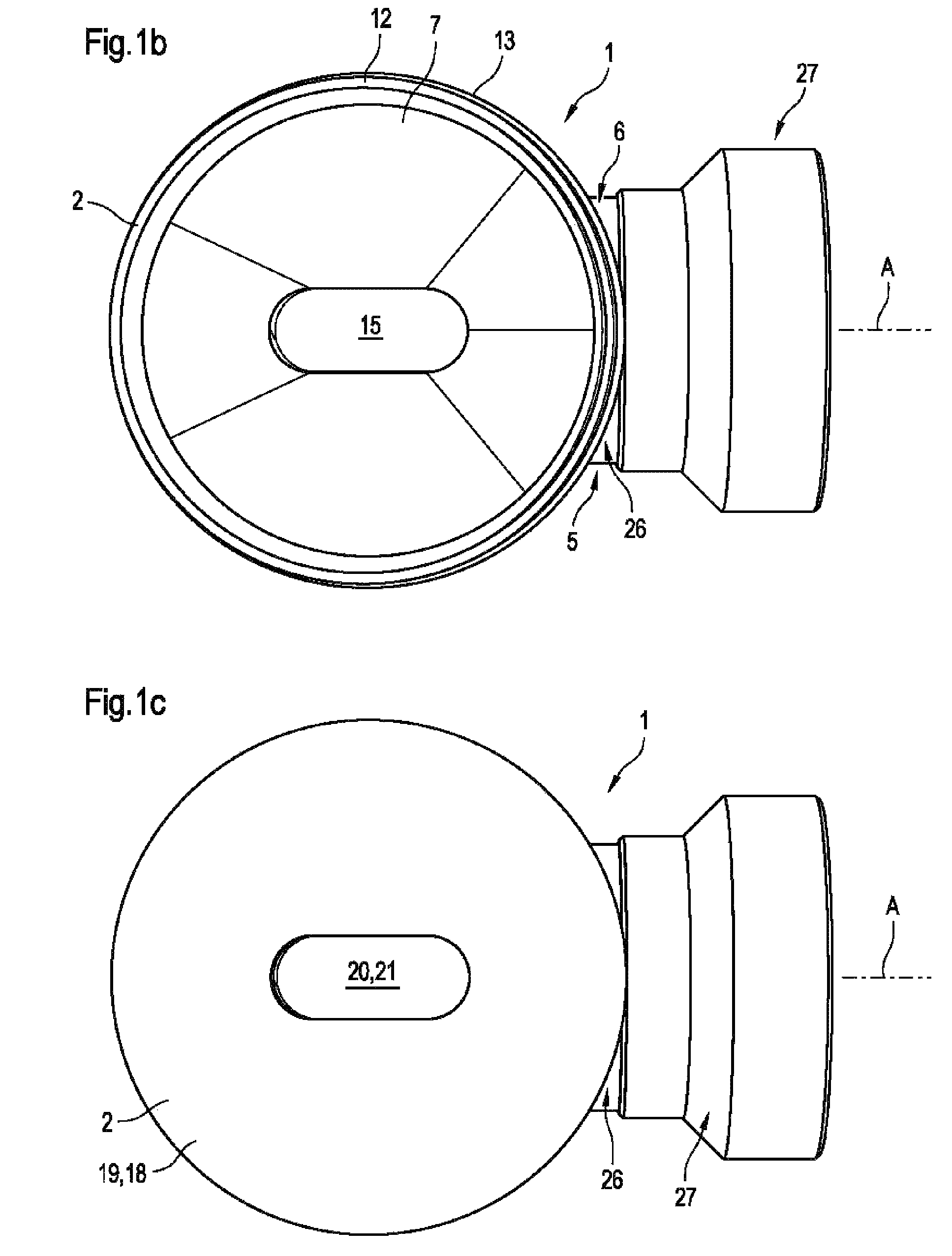 Dosing device for medicaments