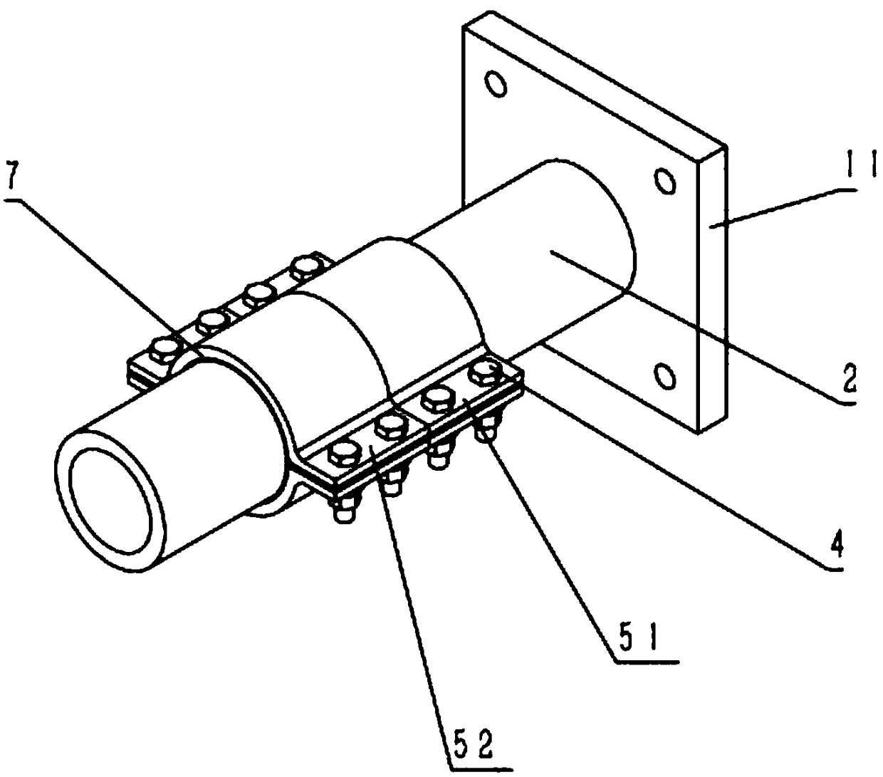 Assembly type cylinder friction energy dissipation shock absorber