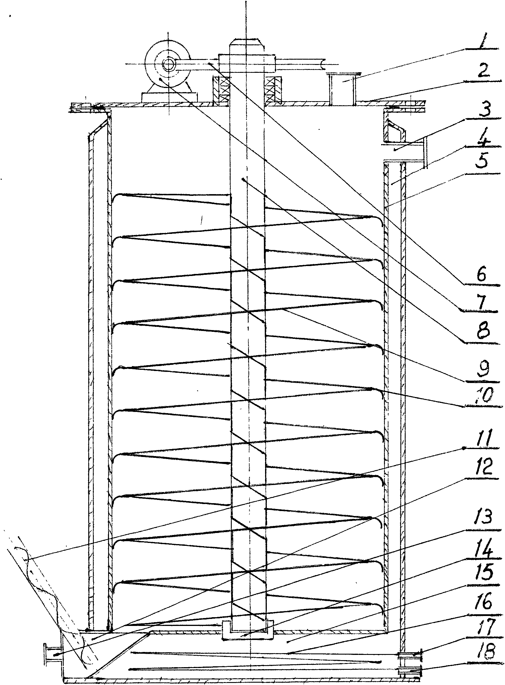 Continuous countercurrent extracting tank