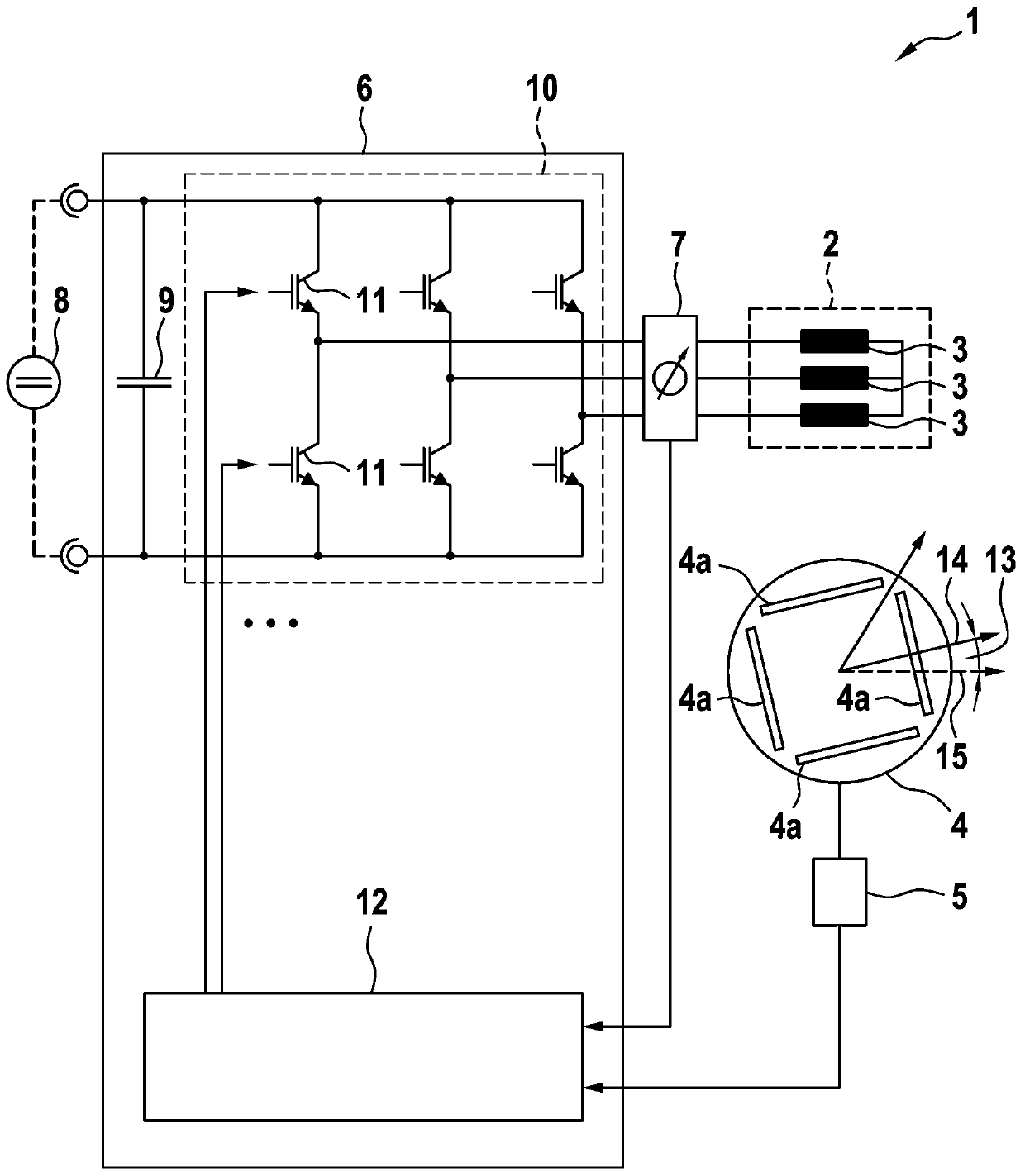 Method for determining an offset of a rotor position sensor, control device for a converter, and electric machine for a vehicle