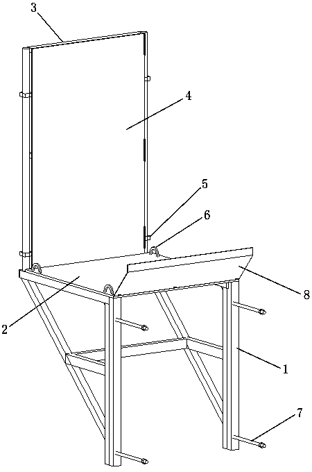 Industrialized prefabricated engineering anti-object strike construction work platform outside the building