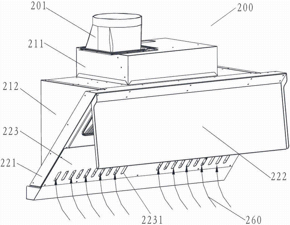 Range hood with double air intake structure