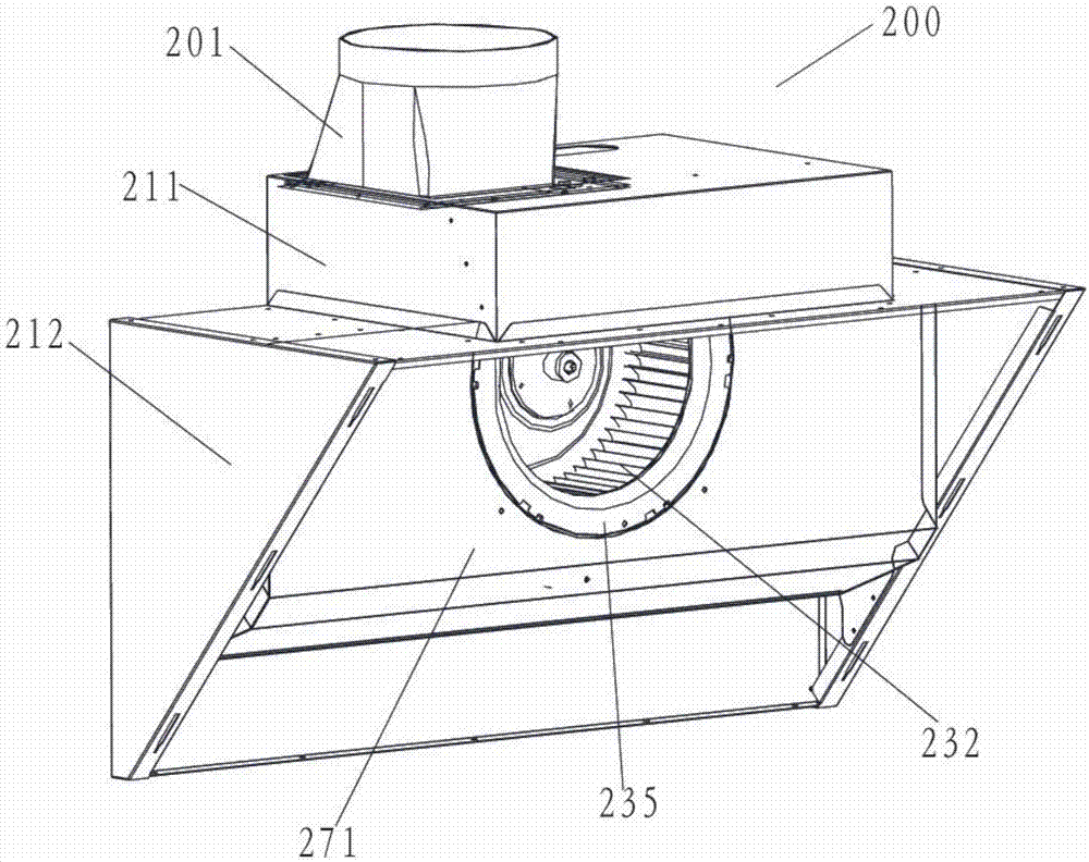 Range hood with double air intake structure