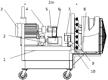 Air delivery variable spray test platform and simulation test method