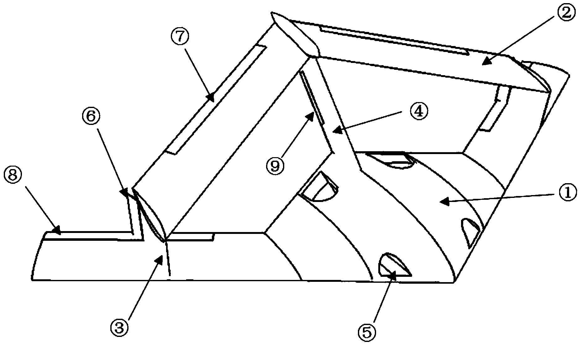 Airplane with combined-wing layout of flying wing and forward-swept wings