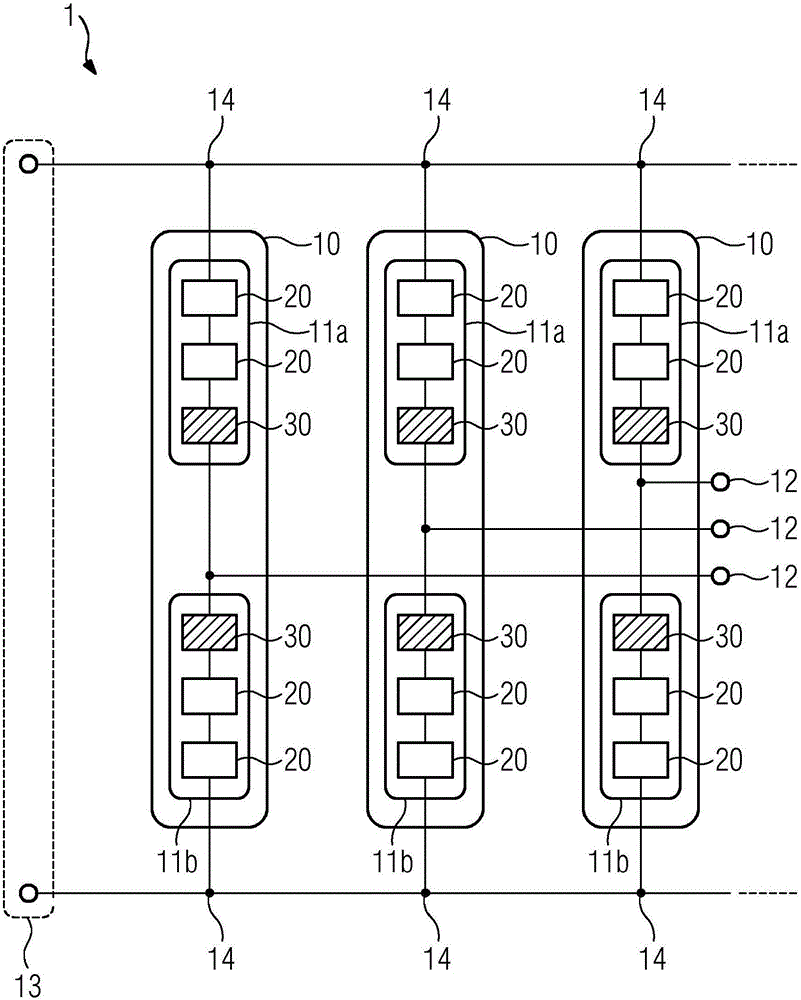 Modular converter circuit having sub-modules, which are operated in linear operation