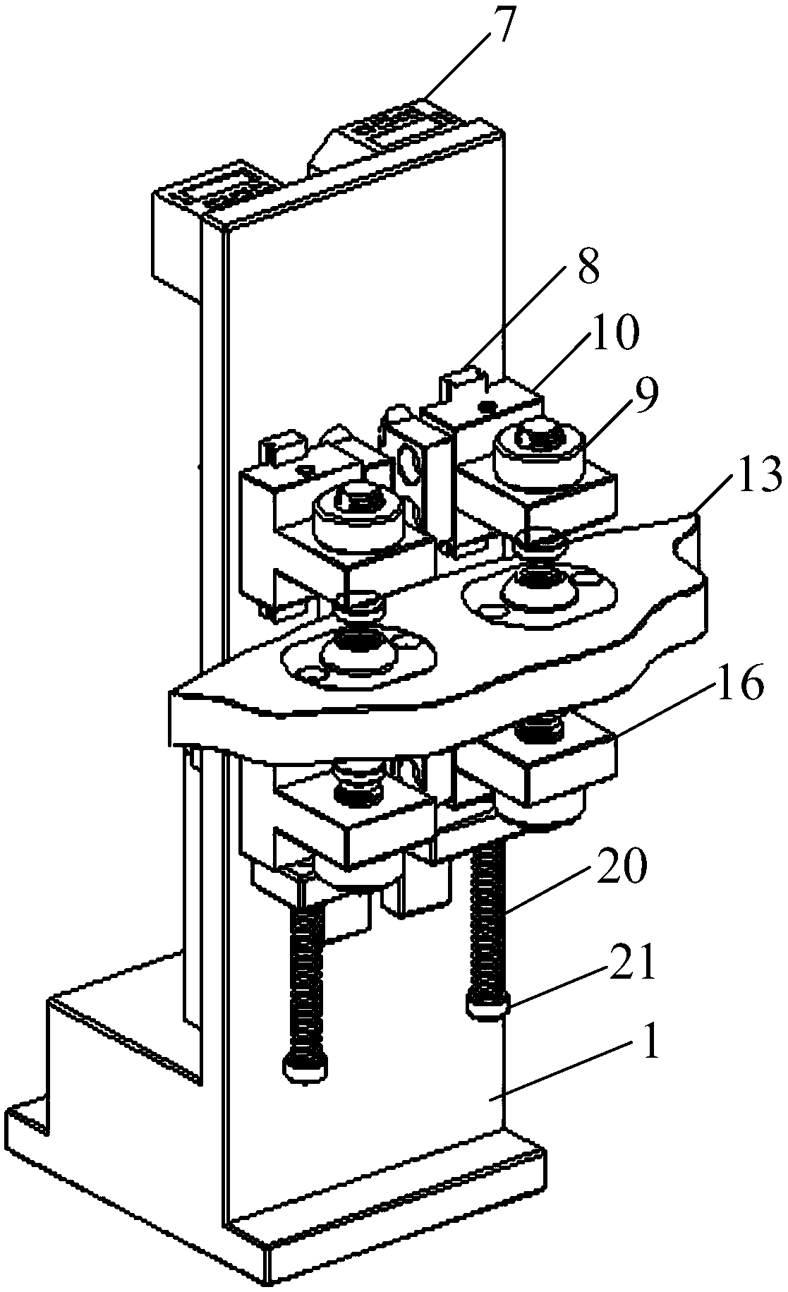 Height detecting device for high-precision nut go-no go fixed gauge full inspection machine