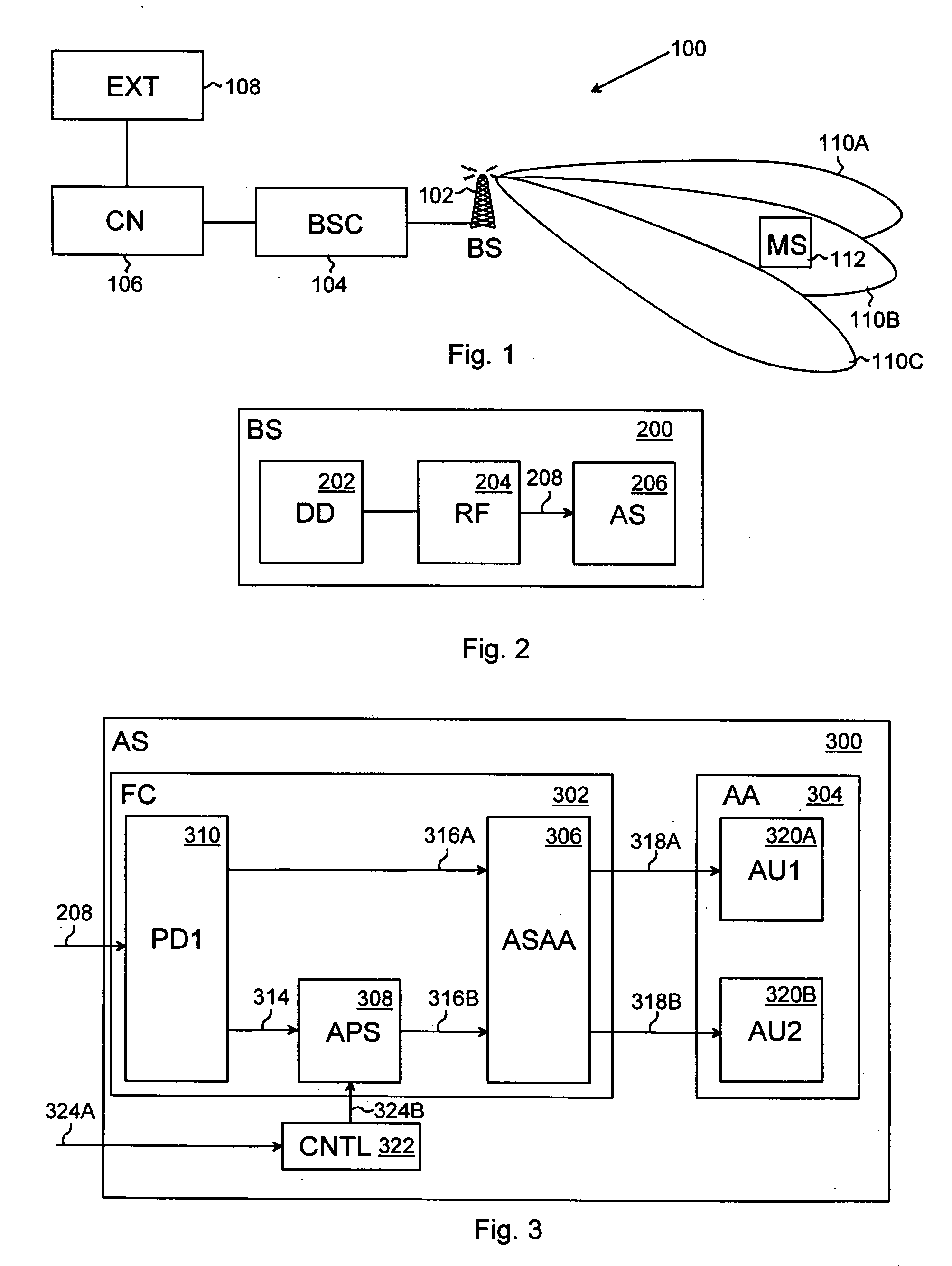 Control of radiation pattern in wireless telecommunications system