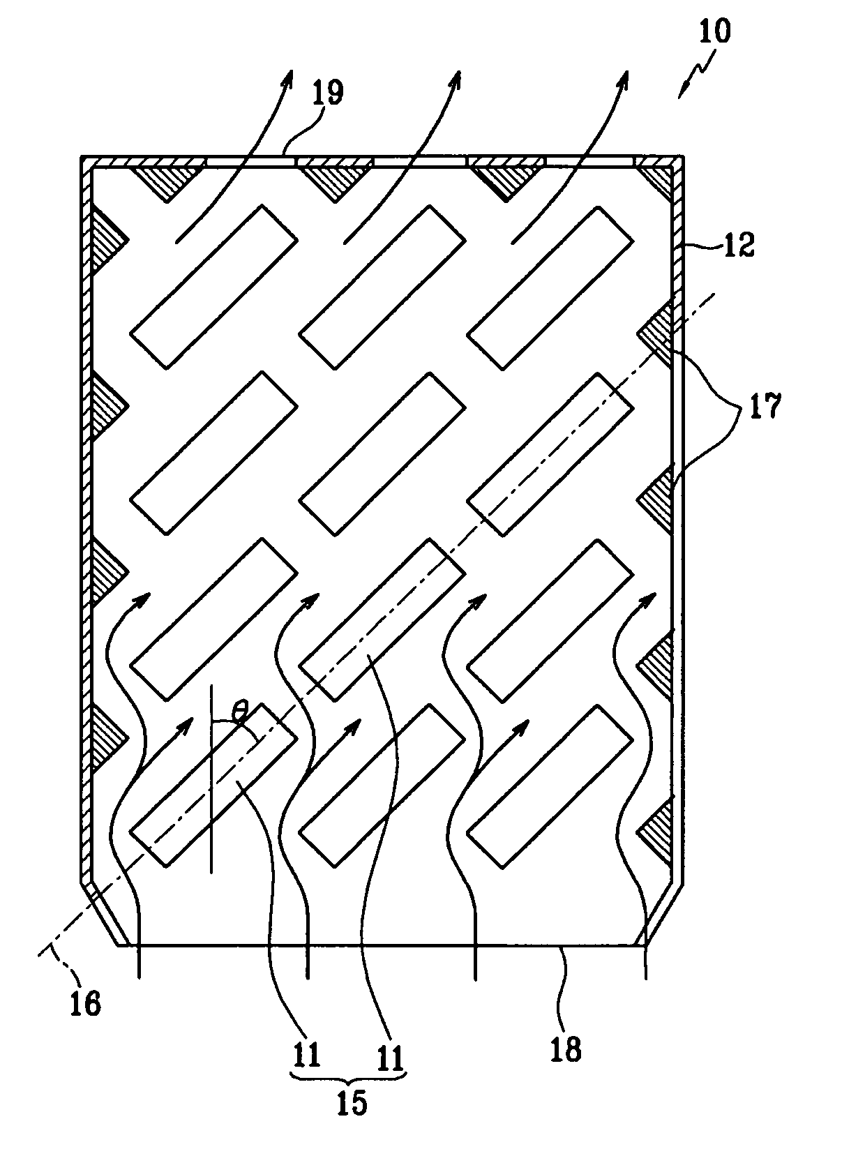 Rechargeable battery module having a cooling mechanism