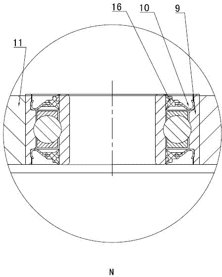 Punching sealing device for composite sealed bearing