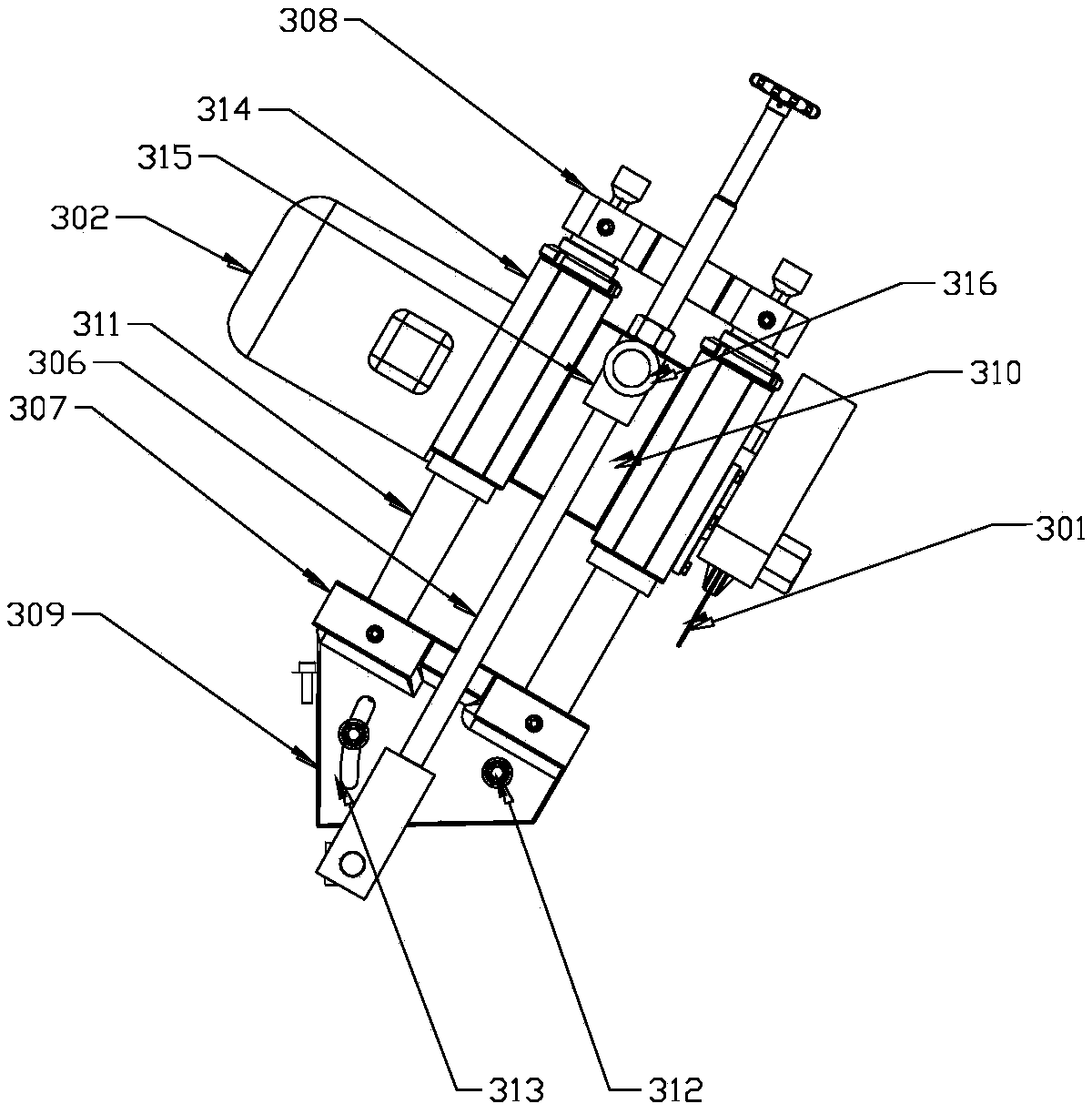 Grinding wheel position adjusting device of automatic band saw sawtooth processing device