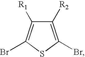 Process for substituted polythiophene polymers
