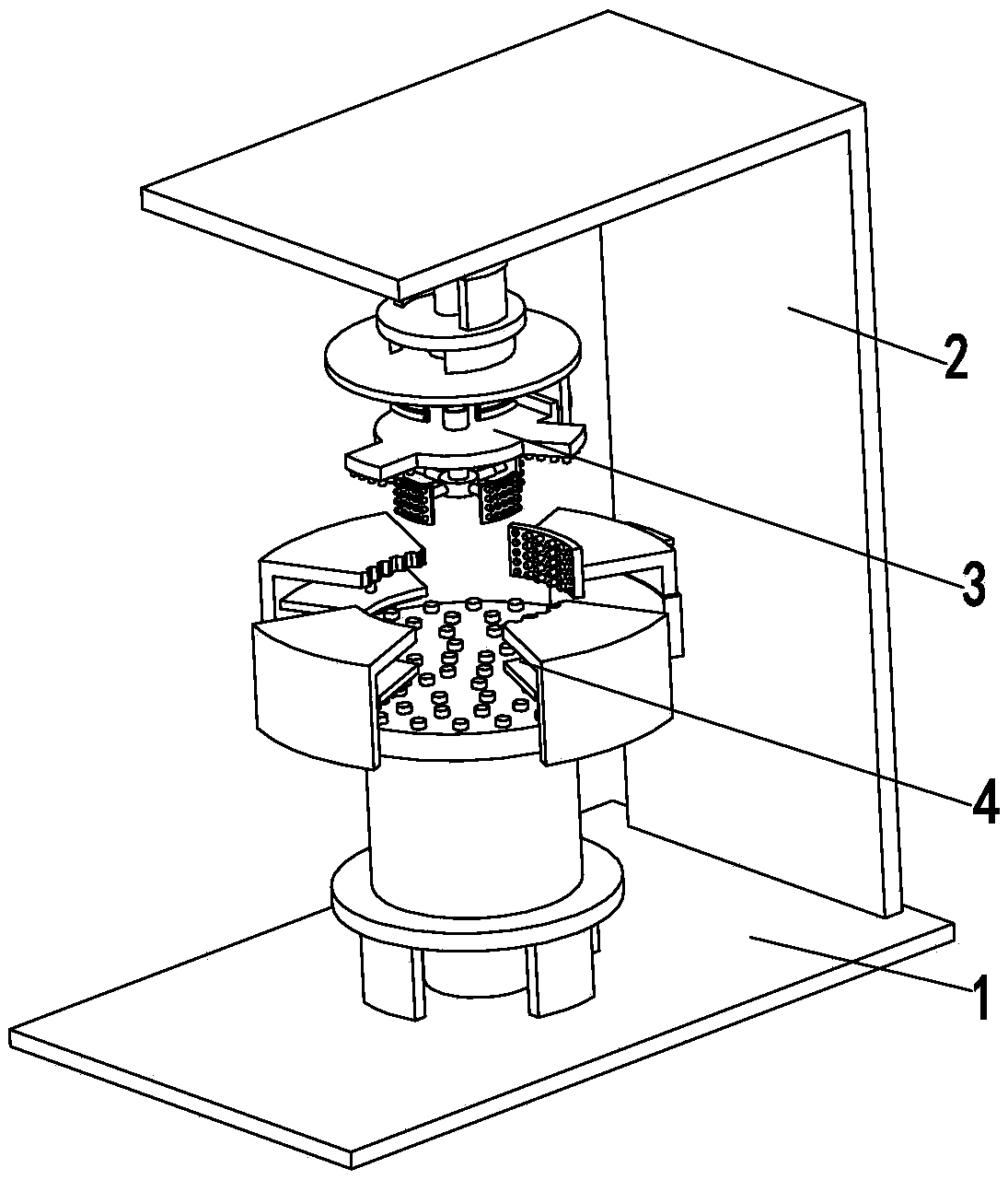 Surface automatic polishing machine for flange